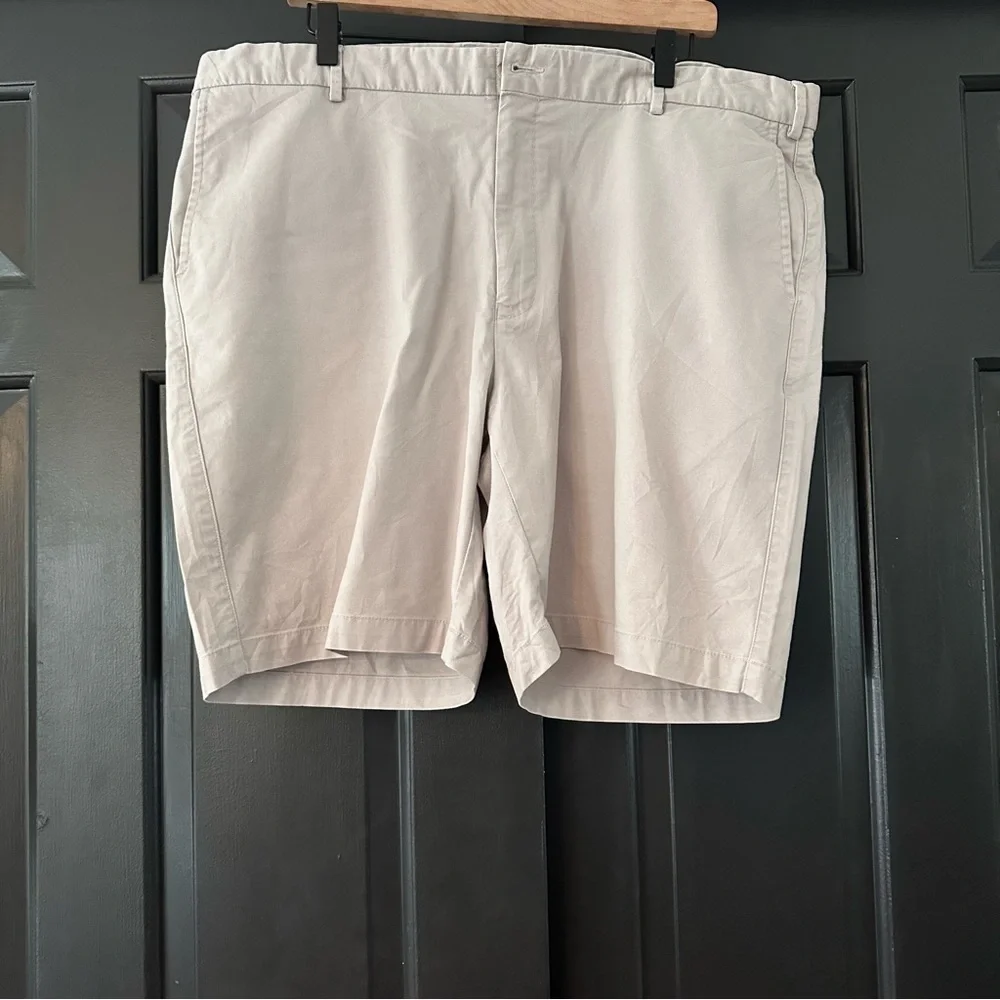 Peter Millar Chino Shorts Sz 40 Beige Golf Men’s Lightweight Flat Front (o)